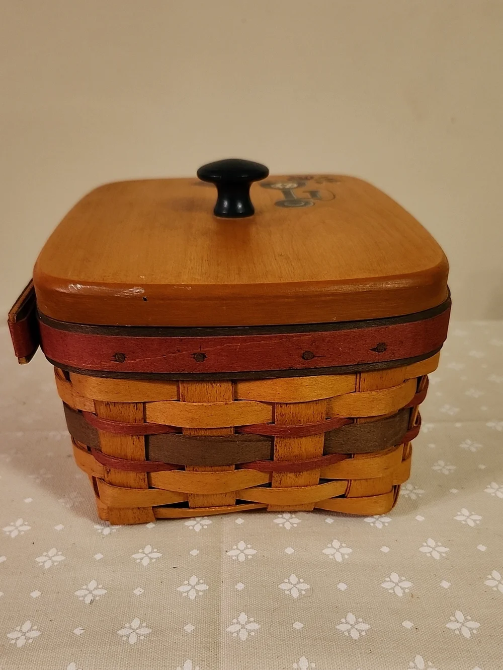 Longaberger Father's Day Address Basket With Painted Lid